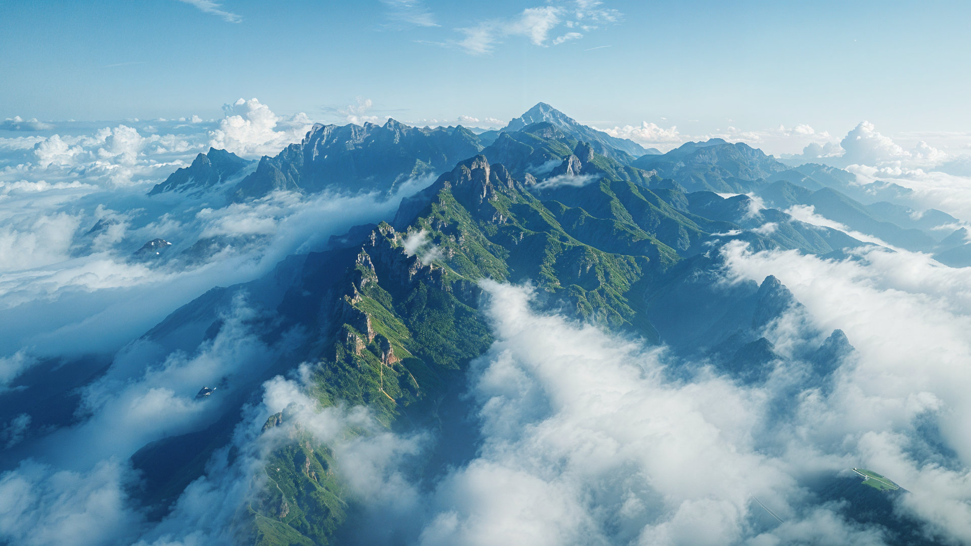 Cloudy Mountains Wallpaper